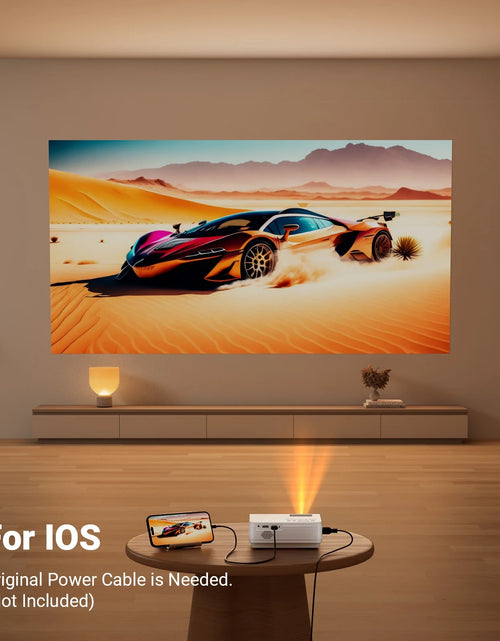 Load image into Gallery viewer, Mini Projector 1080P Portable Projector, Compatible with Ios/Android/ Windows/Tv/Hdmi/Usb White 1PC

