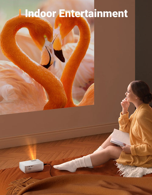 Load image into Gallery viewer, Mini Projector 1080P Portable Projector, Compatible with Ios/Android/ Windows/Tv/Hdmi/Usb White 1PC

