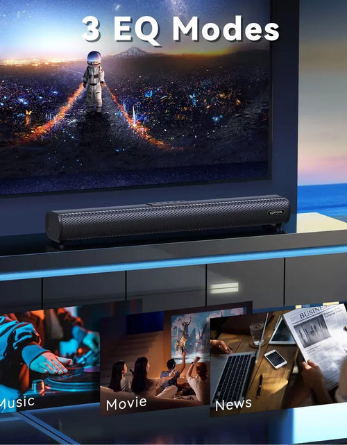 Load image into Gallery viewer, S20L Sound Bars for TV, 3D Surround Sound System TV Sound Bar, 2.1 Ch Home Theater Audio with Built-In Subwoofer,50W TV Speakers | HDMI ARC, Bluetooth, Optical, RCA, USB &amp; AUX Wall Mountable
