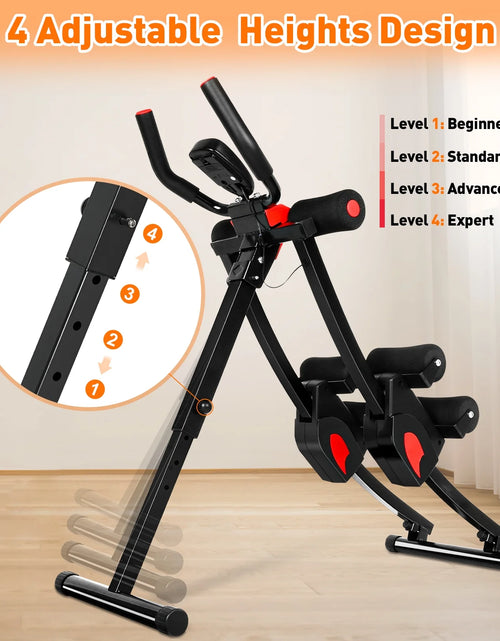 Load image into Gallery viewer, Fitness Ab Machine, 4 Adjustable Resistance Levels Ab Workout Equipment for Home Gym, Height Adjustable Ab Trainer, Foldable Fitness Equipment.440Lbs Weight Capacity
