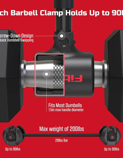 Load image into Gallery viewer, X-Bell System Dumbbells to Barbell Converter, Dumbbell to Curl Bar, Macebell and Kettlebell Handle
