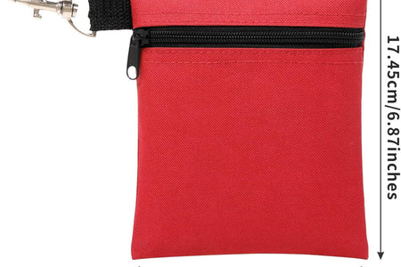 Golf Tee Pouch, 5.62 X 6.87 Inch Professional Zipper Golf Tee/Ball Pouch Bag with Metal Lobster Claw Clip