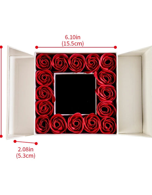 Load image into Gallery viewer, Eternal Flower Jewelry Box W Blue Crystal Heart Necklace Pendant Soap Rose Gift Box Wedding Jewelry Gift for Women Girfriend Mom
