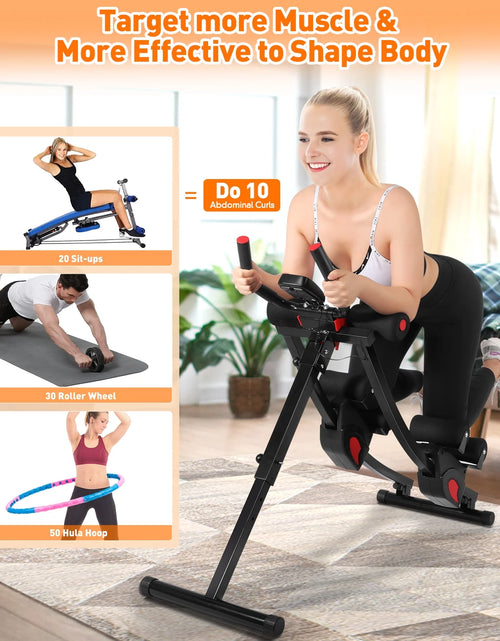 Load image into Gallery viewer, Fitness Ab Machine, 4 Adjustable Resistance Levels Ab Workout Equipment for Home Gym, Height Adjustable Ab Trainer, Foldable Fitness Equipment.440Lbs Weight Capacity

