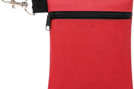 Golf Tee Pouch, 5.62 X 6.87 Inch Professional Zipper Golf Tee/Ball Pouch Bag with Metal Lobster Claw Clip