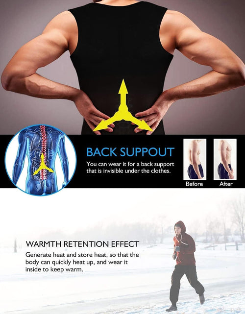 Load image into Gallery viewer, Men Sauna Vest Hot Sweat Waist Trainer Corset Neoprene Tank Top Shapewear Slimming Shirt Workout Suit
