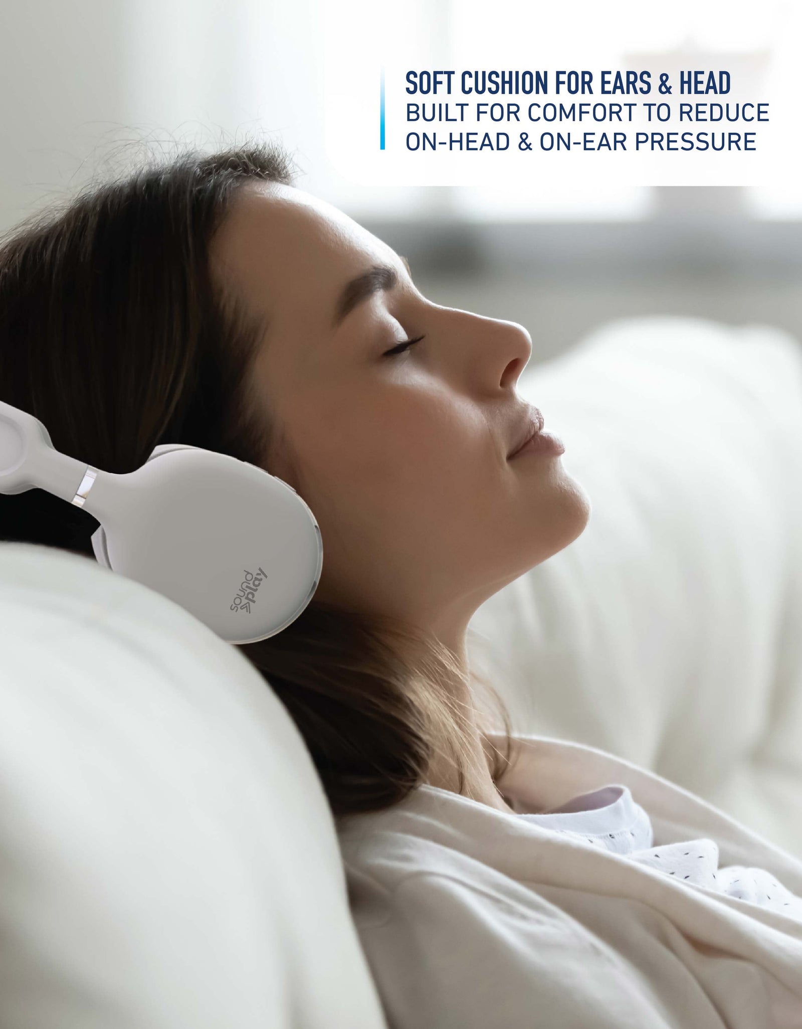 Foldable Wireless Headphones, Bluetooth Over-Ear Headset with Built-In Mic