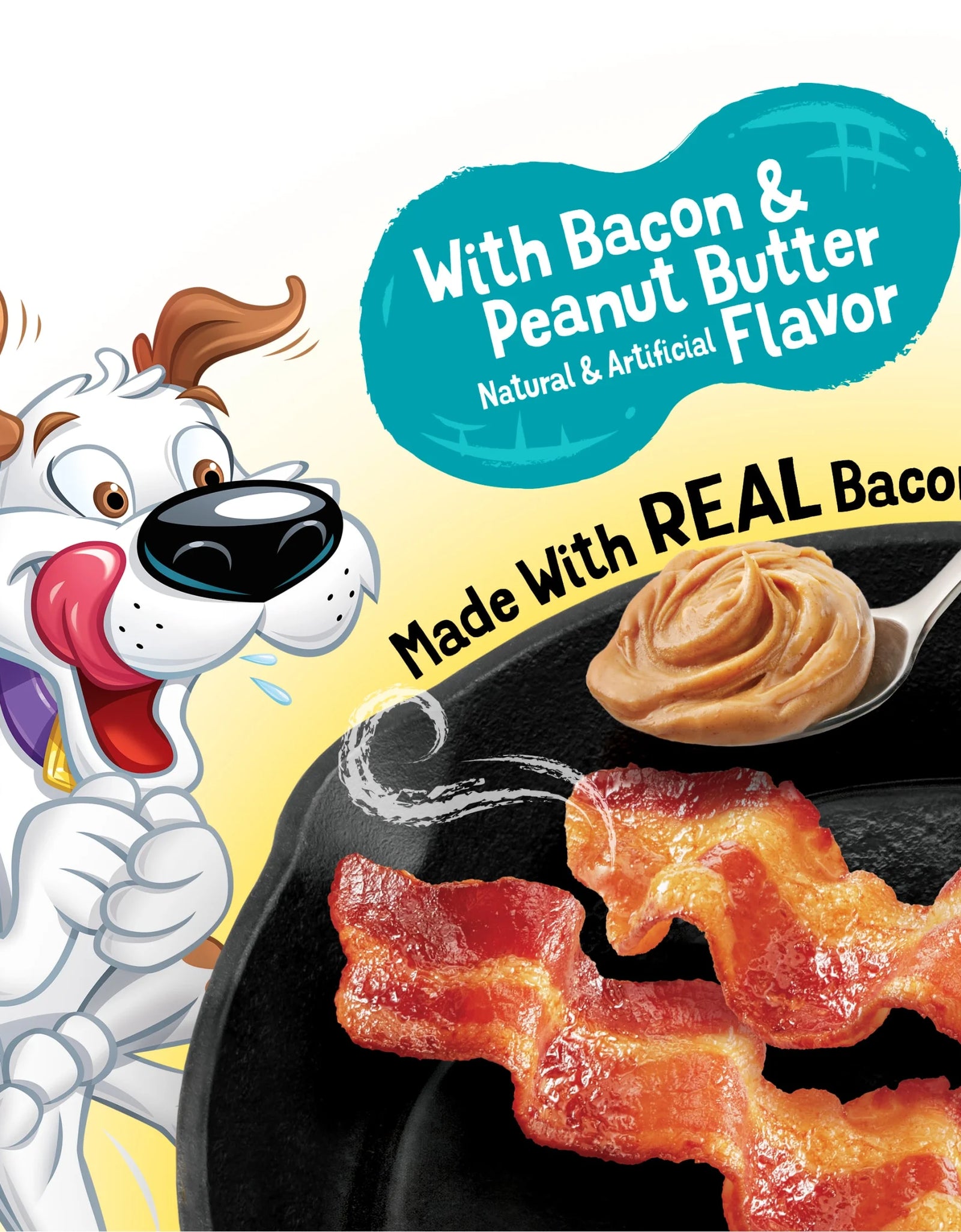 Purina  Strips Dog Treats with Real Bacon & Peanut Butter Flavors Tender Chews, 40 Oz Pouch