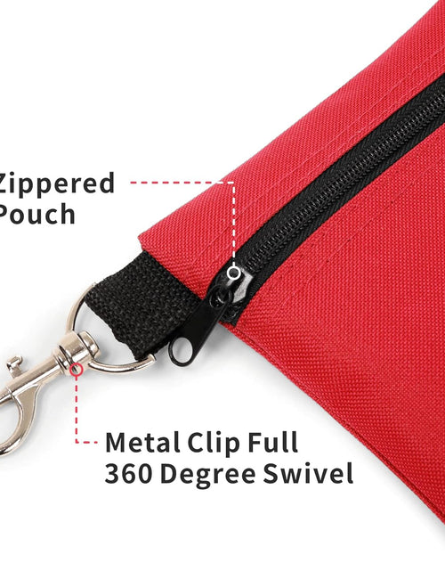 Load image into Gallery viewer, Golf Tee Pouch, 5.62 X 6.87 Inch Professional Zipper Golf Tee/Ball Pouch Bag with Metal Lobster Claw Clip
