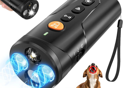 Ultrasonic anti Barking Device, Handheld Dog Bark Deterrent Device Stops Bad Behavior, Alternative to Painful Dog Shock Collar