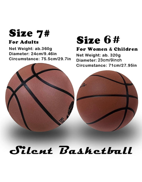 Load image into Gallery viewer, Grooved Silent Basketball 29.5''/27.9''Foam Basketball Indoor Training Silent Ball Dribbling Quietly Bounce Basketball No Noise
