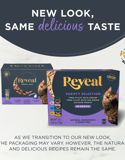 Load image into Gallery viewer, Pet Food Natural Wet Cat Food, Fish &amp; Chicken in Broth Variety Pack, 12 X 2.47Oz Pouches
