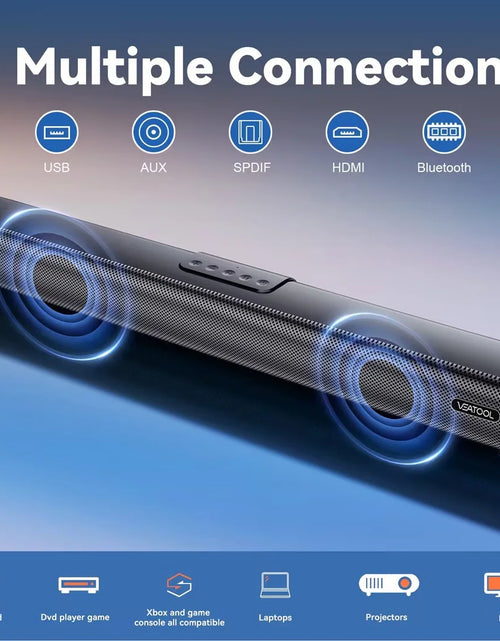 Load image into Gallery viewer, S20L Sound Bars for TV, 3D Surround Sound System TV Sound Bar, 2.1 Ch Home Theater Audio with Built-In Subwoofer,50W TV Speakers | HDMI ARC, Bluetooth, Optical, RCA, USB &amp; AUX Wall Mountable
