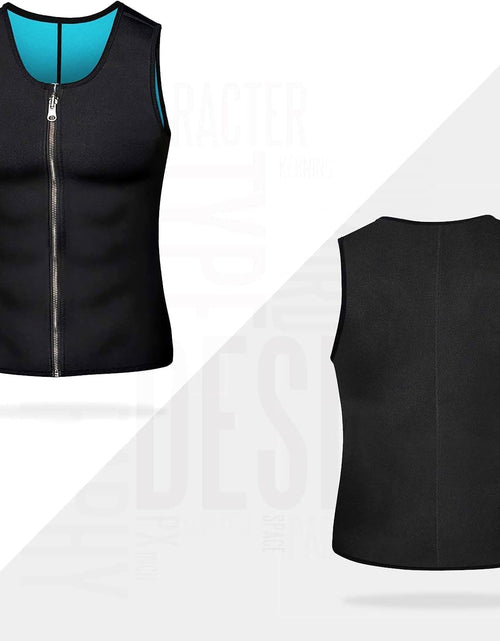 Load image into Gallery viewer, Men Sauna Vest Hot Sweat Waist Trainer Corset Neoprene Tank Top Shapewear Slimming Shirt Workout Suit

