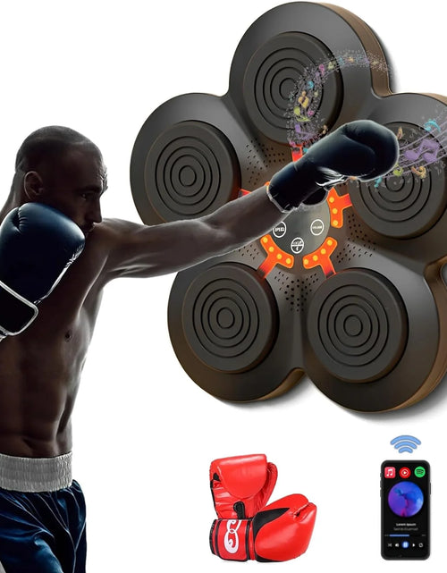 Load image into Gallery viewer, Music Boxing Machine, Electronic Boxing Training Equipment for Speed and Agility Training, Smart Boxing Machine Trainer with Boxing Gloves for Varied Workouts
