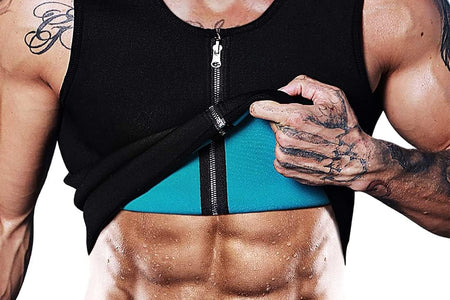 Men Sauna Vest Hot Sweat Waist Trainer Corset Neoprene Tank Top Shapewear Slimming Shirt Workout Suit