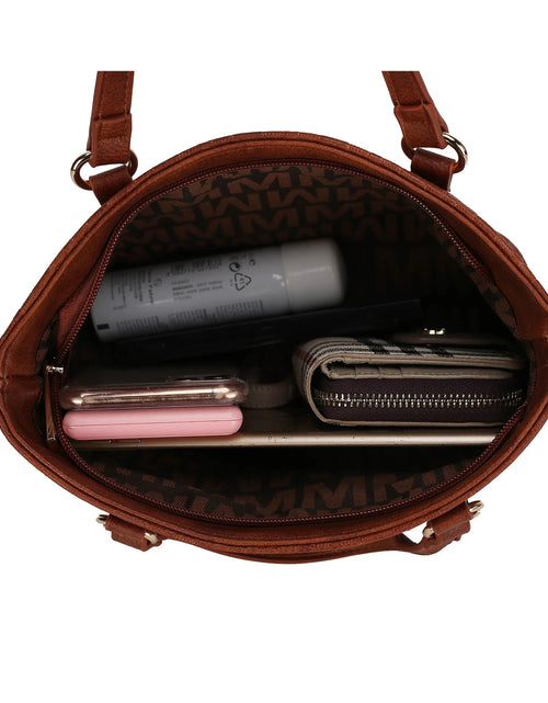 Load image into Gallery viewer, by Mia K. Marimar Women'S Tote Bag with Pouch and Wristlet, Signature 4 Piece Set - Grey
