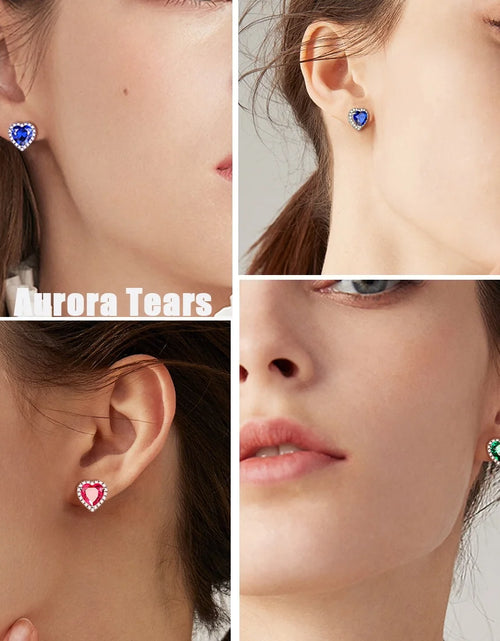 Load image into Gallery viewer, May Birthstone Jewelry Sets for Women, Green Heart Jewelry Set Emerald Necklace Earrings 925 Sterling Silver Fine Jewelry Birthday Mother'S Day Gifts
