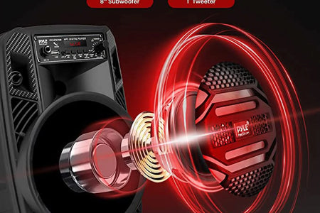 Portable Bluetooth PA Speaker - 300W Rechargeable Outdoor Bluetooth Speaker Portable PA System