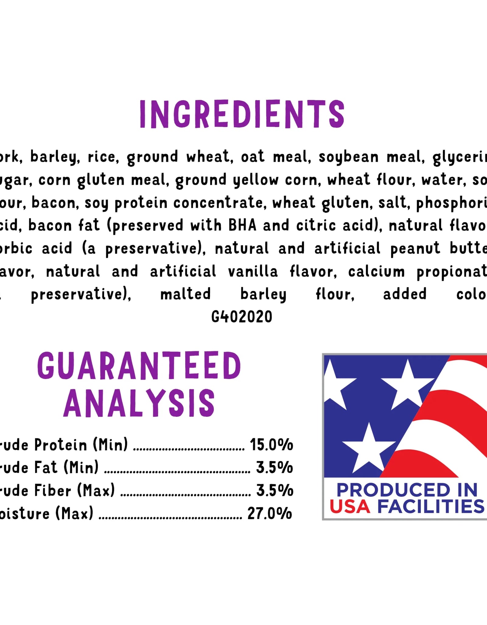 Purina  Strips Dog Treats with Real Bacon & Peanut Butter Flavors Tender Chews, 40 Oz Pouch