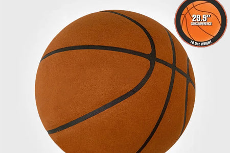 Grooved Silent Basketball 29.5''/27.9''Foam Basketball Indoor Training Silent Ball Dribbling Quietly Bounce Basketball No Noise