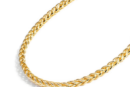 Gold Chain Necklace Collection - 14K Solid Yellow Gold Filled round Wheat/Palm Chain Necklaces for Women and Men with Different Sizes (2.5Mm, or 3.2Mm)