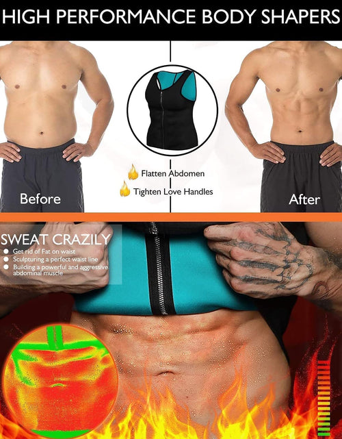 Load image into Gallery viewer, Men Sauna Vest Hot Sweat Waist Trainer Corset Neoprene Tank Top Shapewear Slimming Shirt Workout Suit

