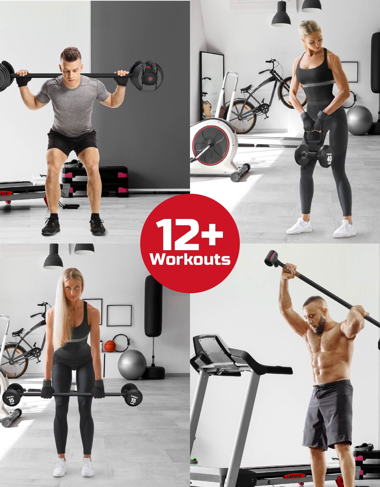 X-Bell System Dumbbells to Barbell Converter, Dumbbell to Curl Bar, Macebell and Kettlebell Handle