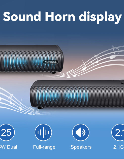 Load image into Gallery viewer, S20L Sound Bars for TV, 3D Surround Sound System TV Sound Bar, 2.1 Ch Home Theater Audio with Built-In Subwoofer,50W TV Speakers | HDMI ARC, Bluetooth, Optical, RCA, USB &amp; AUX Wall Mountable
