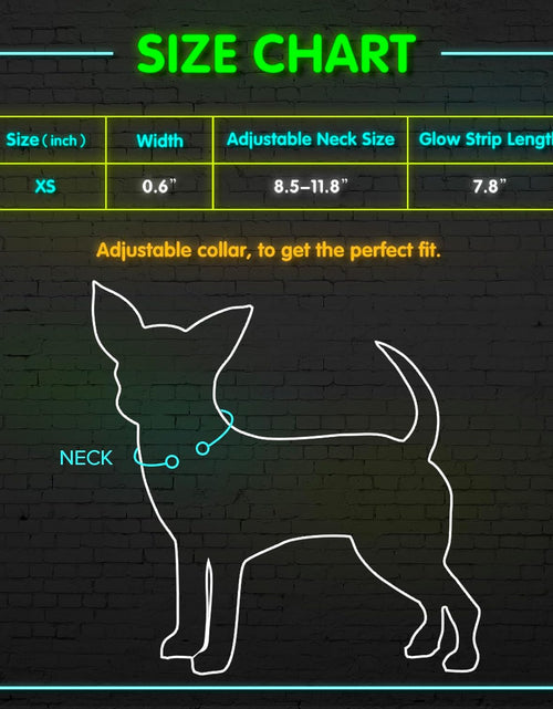 Load image into Gallery viewer, Light up Dog Collars - Adjustable Puppy Collar, Rechargeable LED Dog Collar for Small Dogs, Adjustable Cat Collar, Glowing Dog Lights for Night Walking (Green, XS)
