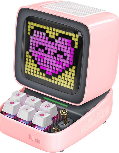 Load image into Gallery viewer, Ditoo Retro Pixel Art Game Bluetooth Speaker with 16X16 LED App Controlled Front Screen (Pink)
