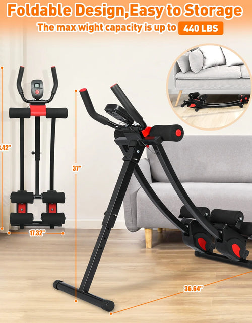 Load image into Gallery viewer, Fitness Ab Machine, 4 Adjustable Resistance Levels Ab Workout Equipment for Home Gym, Height Adjustable Ab Trainer, Foldable Fitness Equipment.440Lbs Weight Capacity
