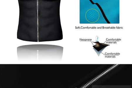 Men Sauna Vest Hot Sweat Waist Trainer Corset Neoprene Tank Top Shapewear Slimming Shirt Workout Suit