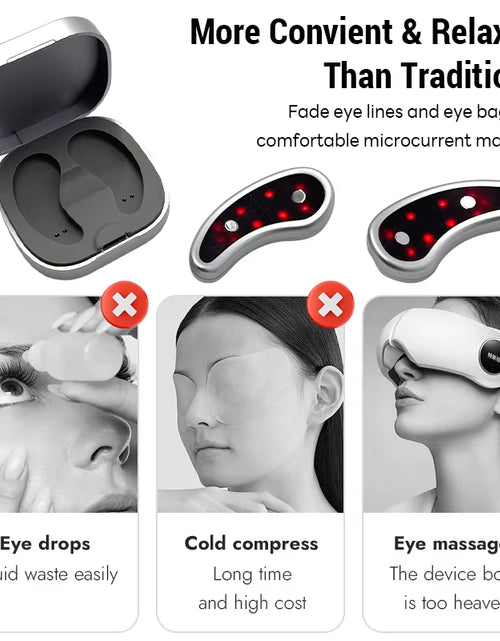 Load image into Gallery viewer, GlowEyes™ Led Red Light Eye Care Therapy EMS Pulse Micro-Current Device Eye Massager to Relieve Fatigue for Treatment under Eye Wrinkle
