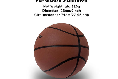 Grooved Silent Basketball 29.5''/27.9''Foam Basketball Indoor Training Silent Ball Dribbling Quietly Bounce Basketball No Noise