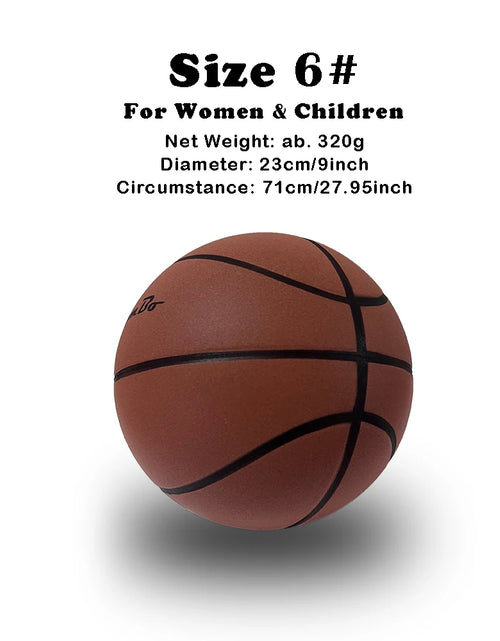 Load image into Gallery viewer, Grooved Silent Basketball 29.5''/27.9''Foam Basketball Indoor Training Silent Ball Dribbling Quietly Bounce Basketball No Noise
