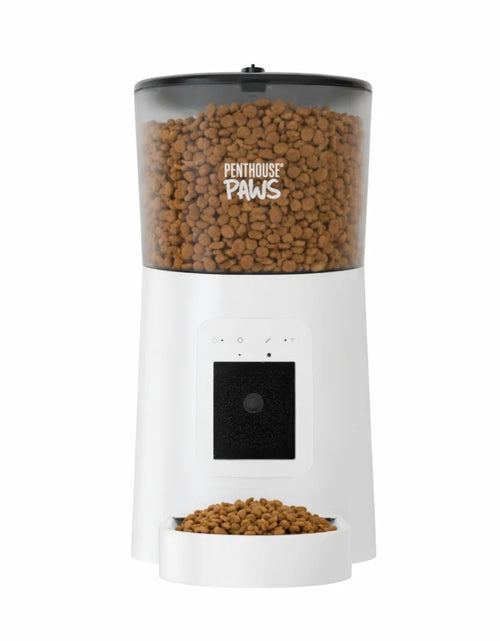 Load image into Gallery viewer, Penthouse Paws Smart HD Automatic Pet Feeder, 6L Dry Food Capacity, 1080P Camera, 2-Way Audio, Scheduled Meals, Backup Power, Easy to Clean, Anti-Jam Design for Cat and Dog, White
