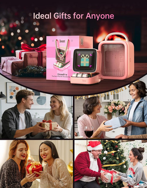 Load image into Gallery viewer, Ditoo Retro Pixel Art Game Bluetooth Speaker with 16X16 LED App Controlled Front Screen (Pink)
