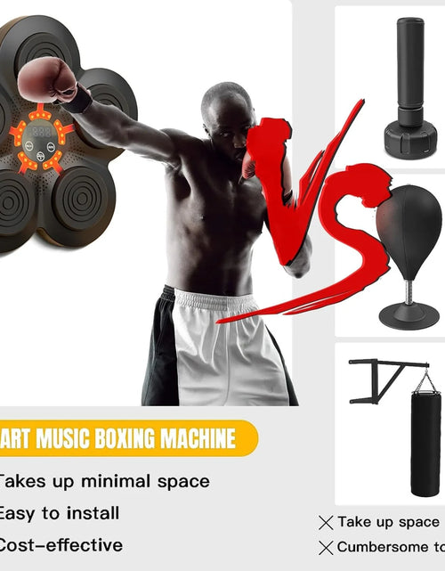 Load image into Gallery viewer, Music Boxing Machine, Electronic Boxing Training Equipment for Speed and Agility Training, Smart Boxing Machine Trainer with Boxing Gloves for Varied Workouts

