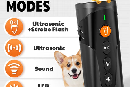Ultrasonic anti Barking Device, Handheld Dog Bark Deterrent Device Stops Bad Behavior, Alternative to Painful Dog Shock Collar